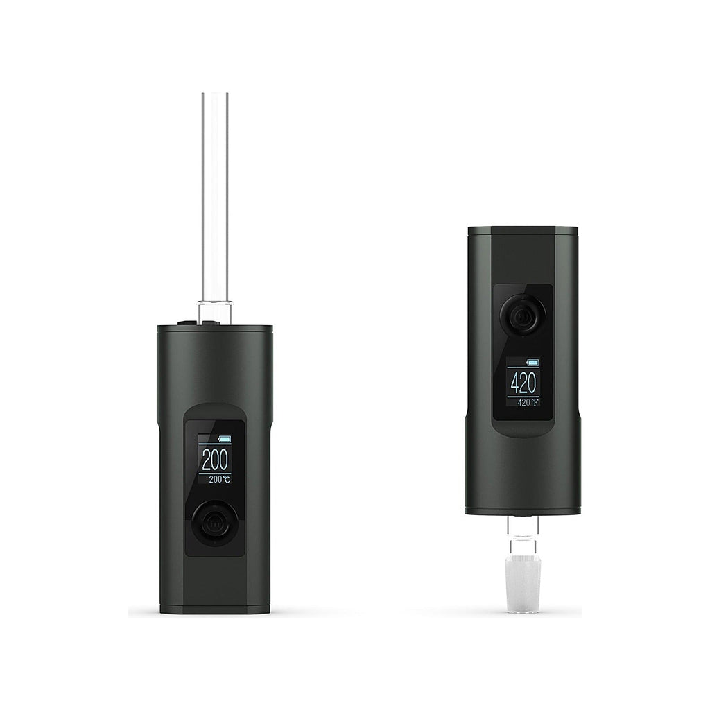 Solo II MAX mit eingesetztem Glasrohr und über Kopf zur Darstellung der Display-Drehung