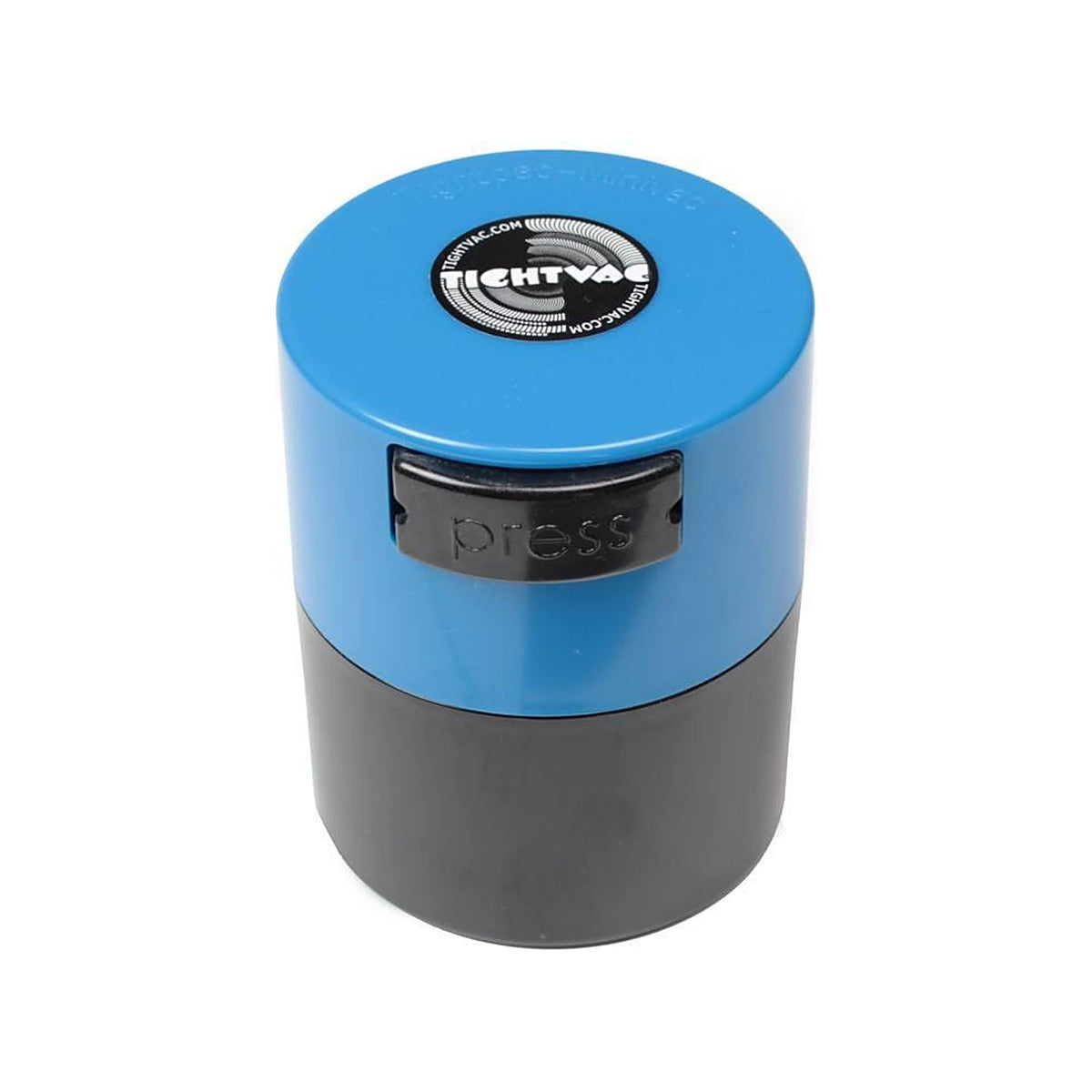 Minivac 0,12-Liter-Dose mit blauem Deckel und schwarzem Behälter