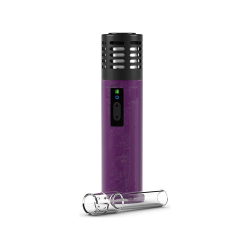 Arizer Air SE Purps mit separat gezeigtem Glas-Aromarohr