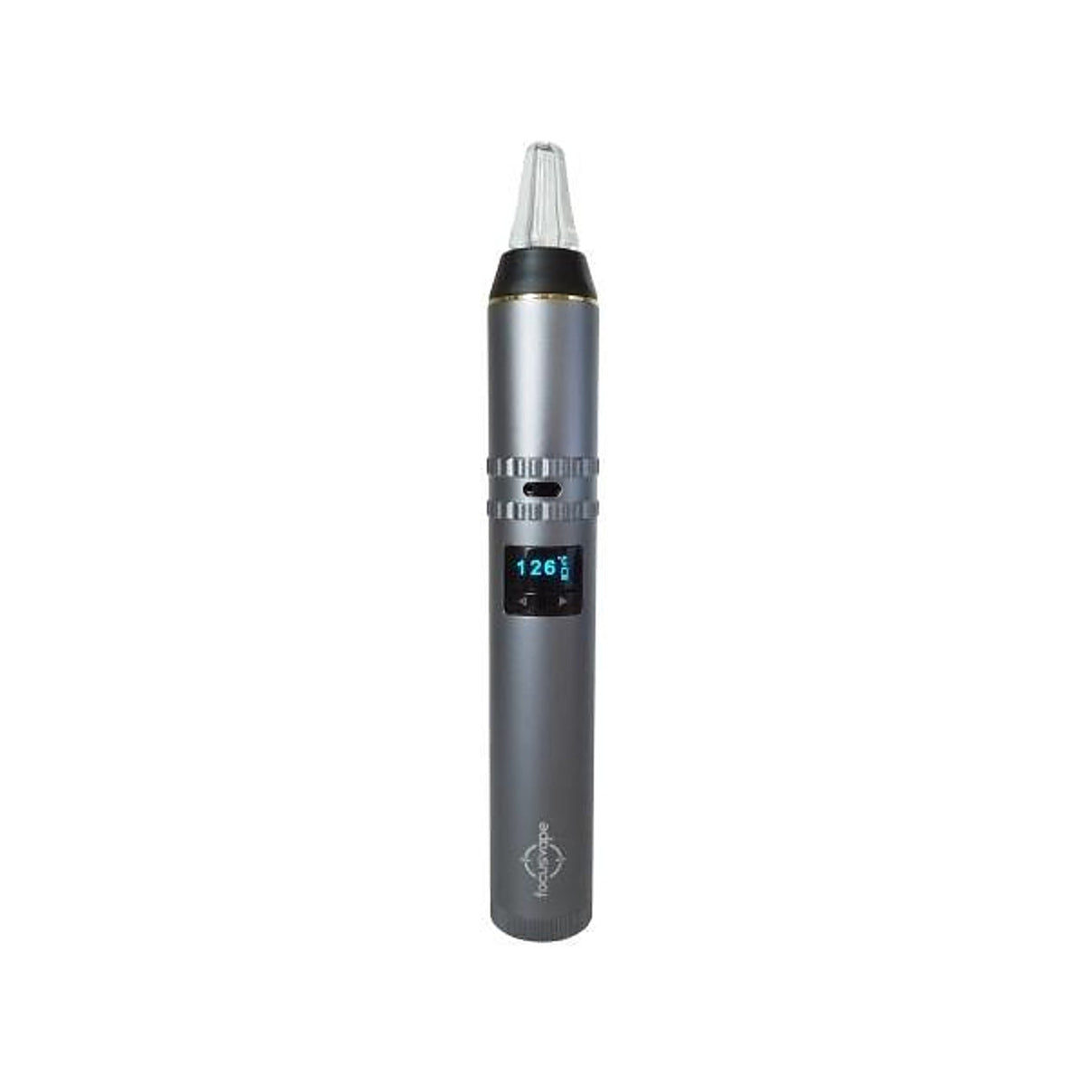 Focusvape Pro S in Gun Metal mit Glasmundstück