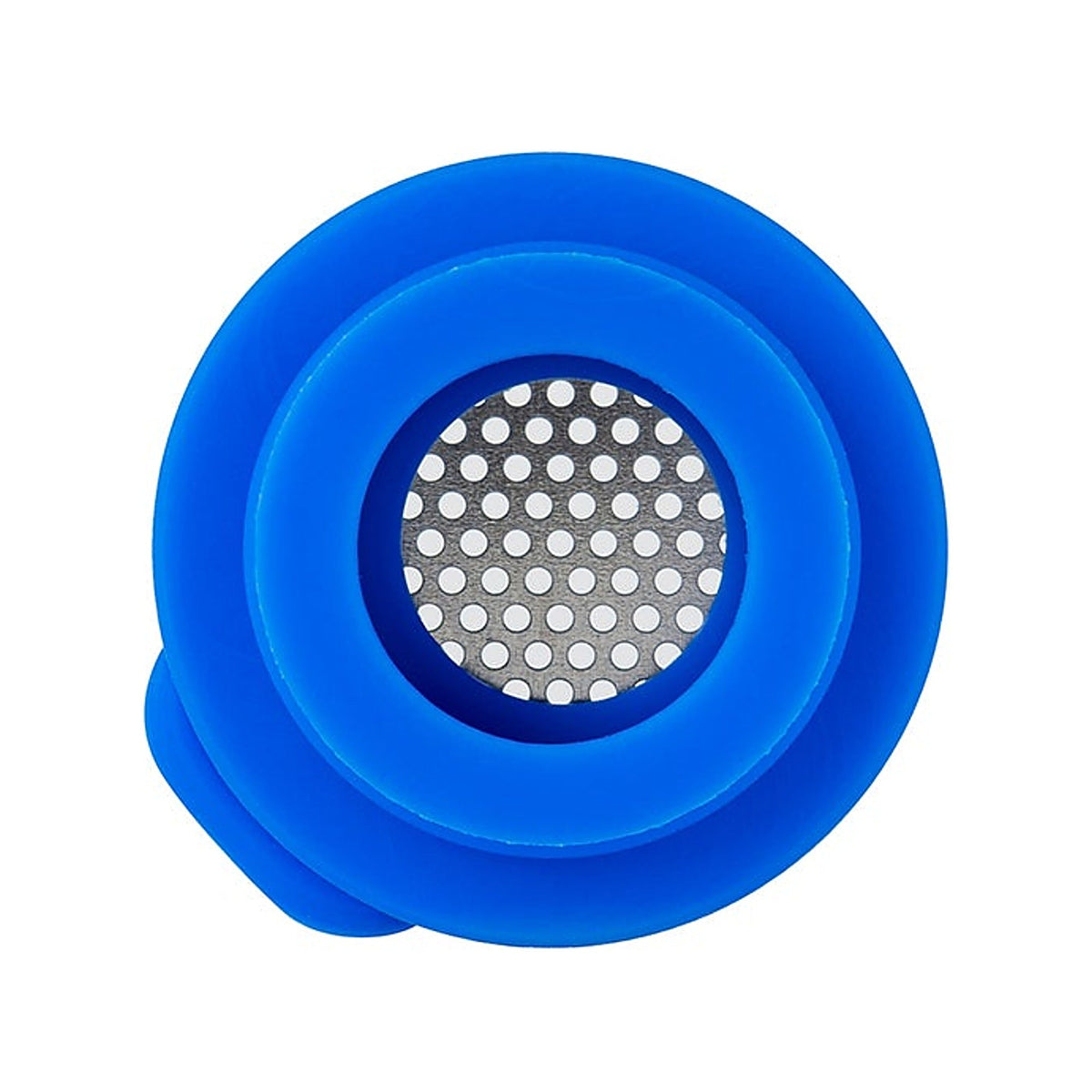 Einzelner blauer WOLKENKRAFT FX Mini Dichtungsring mit integriertem Sieb