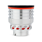 Seitliche Detailansicht der silbernen Puffco Peak Pro 3DXL-Kammer