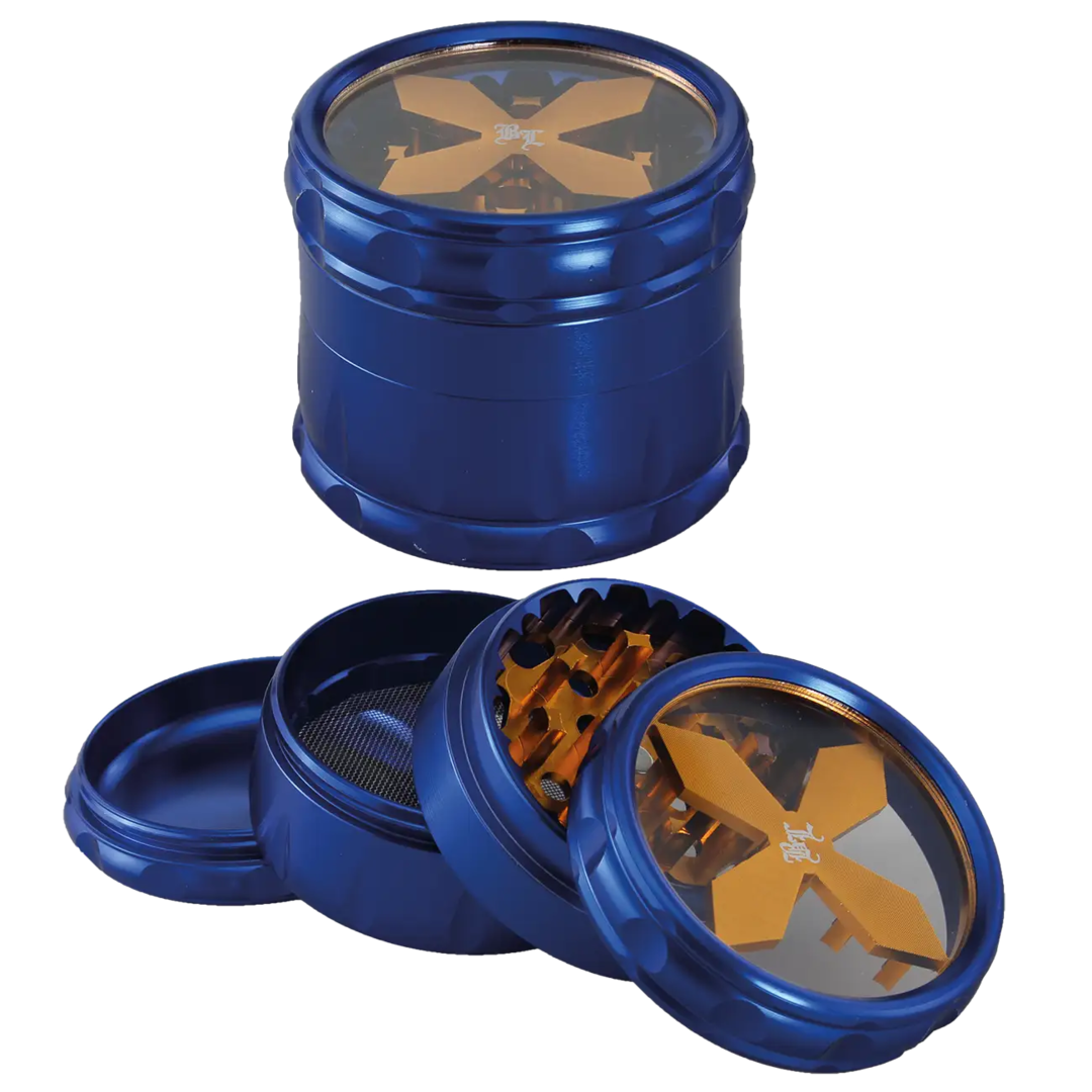 Black Leaf Cross Grinder Blau