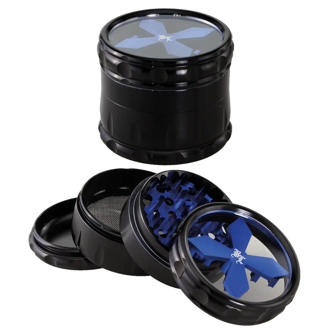 Black Leaf Cross Grinder Schwarz
