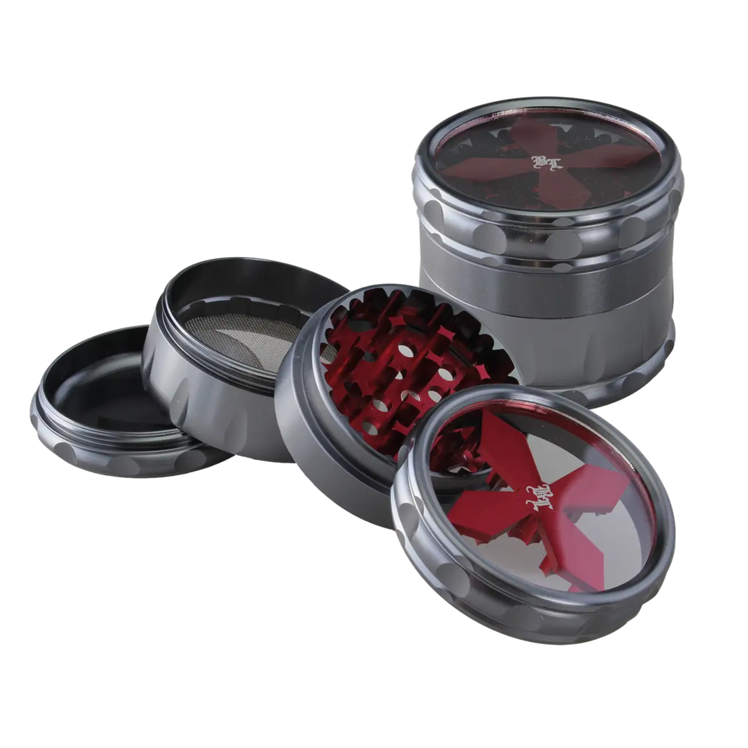Black Leaf Cross Grinder Grau
