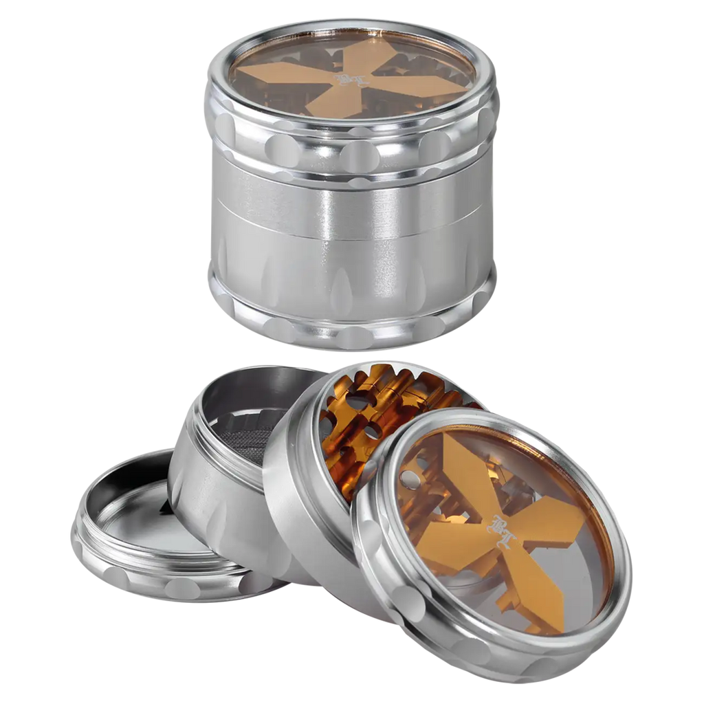 Black Leaf Cross Grinder Silber