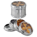 Black Leaf Cross Grinder Silber