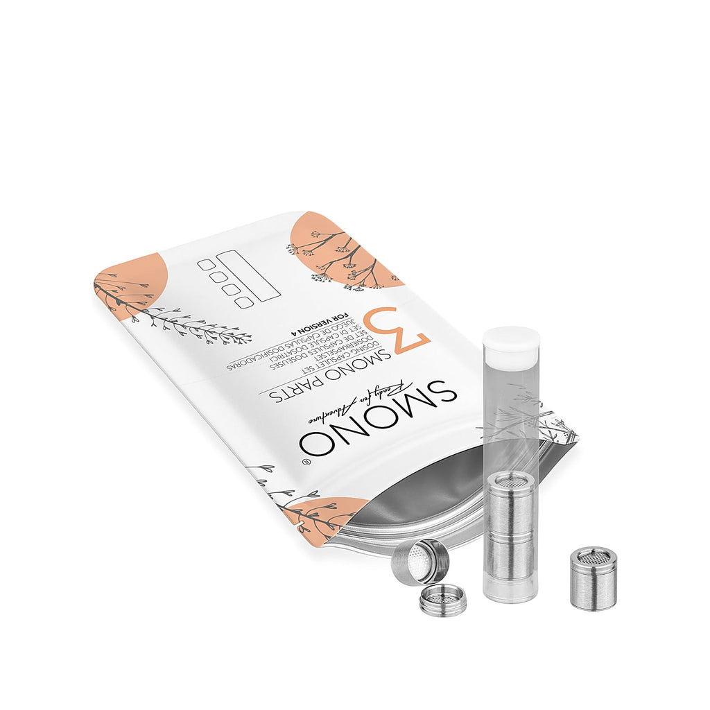 Smono 3 Dosierkapselset neben Verpackung