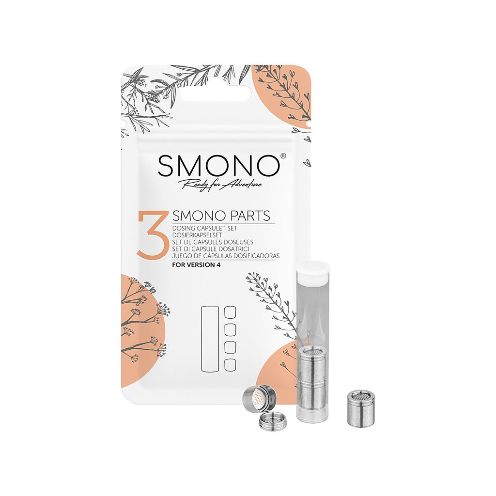 Smono 3 Dosierkapseln mit Caddy und Verpackung