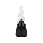 Puffco New Peak in Onyx von vorn mit Glasaufsatz und Joystick Cap