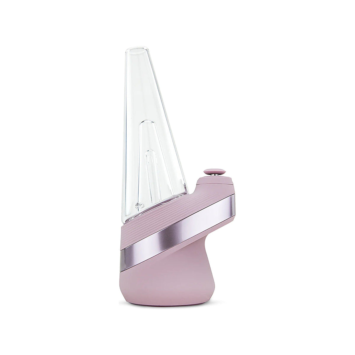 Puffco New Peak Bliss mit Glasaufsatz und Joystick Cap, seitliche Gesamtansicht