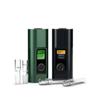 Arizer Solo III V2.0 in Grün und Schwarz mit Glaszubehör; geliefert wird ein grünes Gerät
