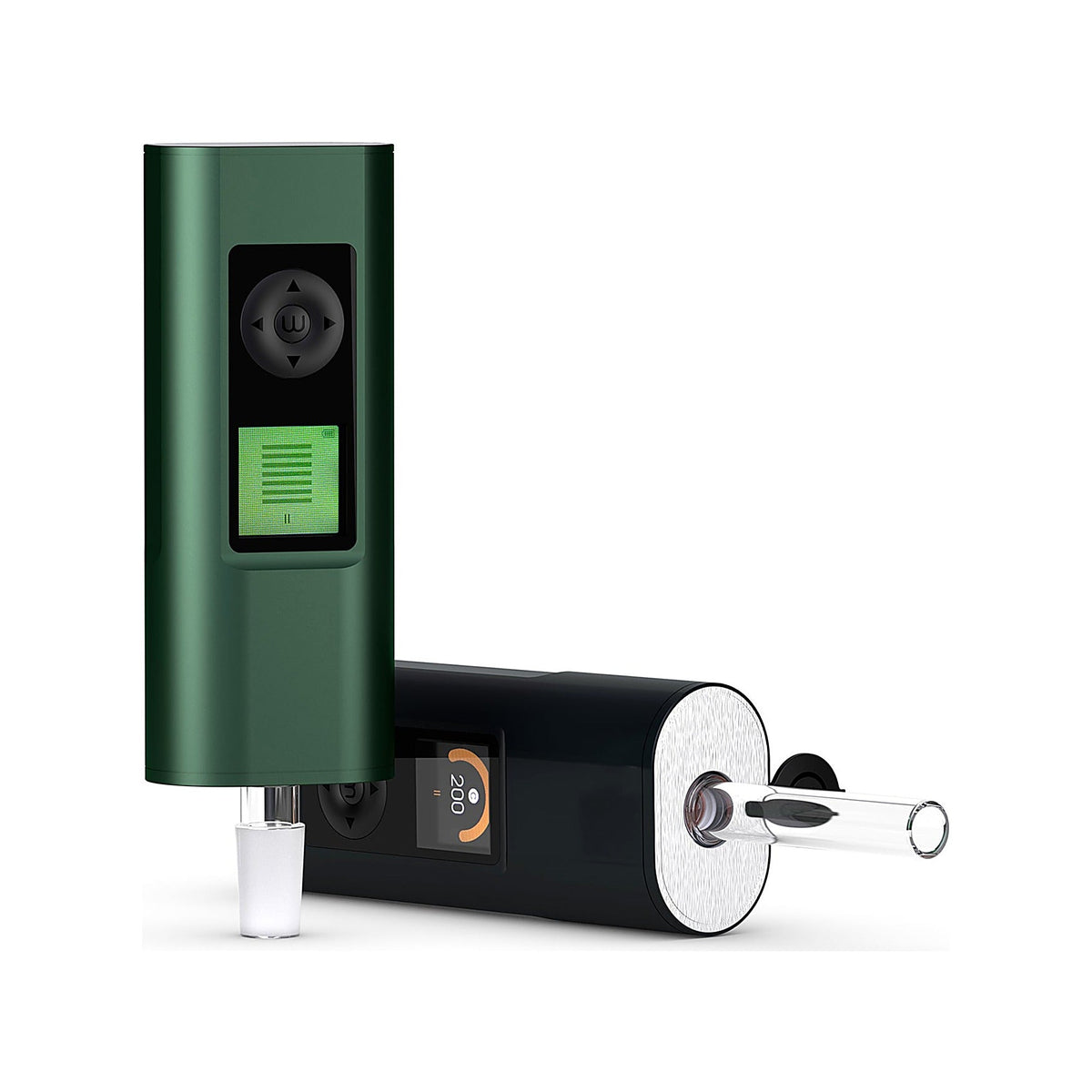 Arizer Solo III V2.0 Sea of Green, Geräteansichten mit schwarzer Variante zum Vergleich