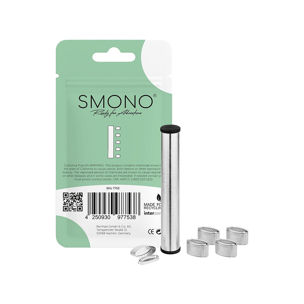 Rückseite der Smono Balu Verpackung mit Kapseln und Transportröhrchen