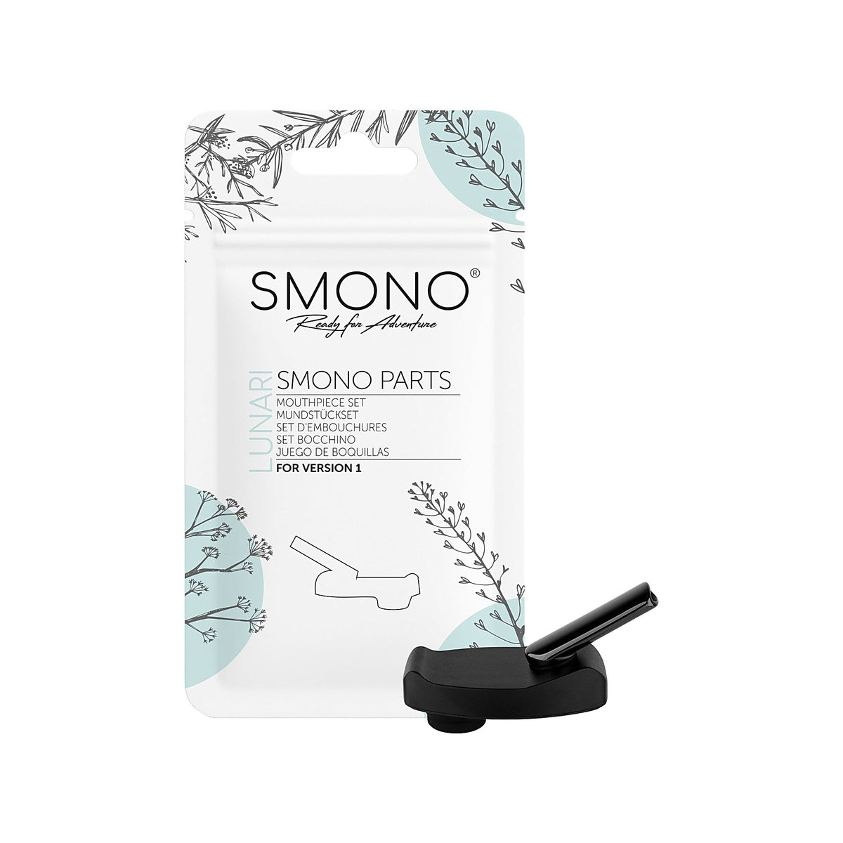 Smono Lunari Version 1 Mundstückset mit Vorderseite der Verpackung
