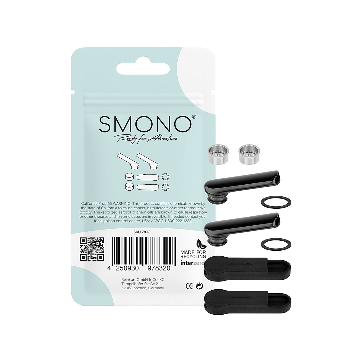 Smono Lunari Version 1 Verschleißteileset mit Rückseite der Verpackung