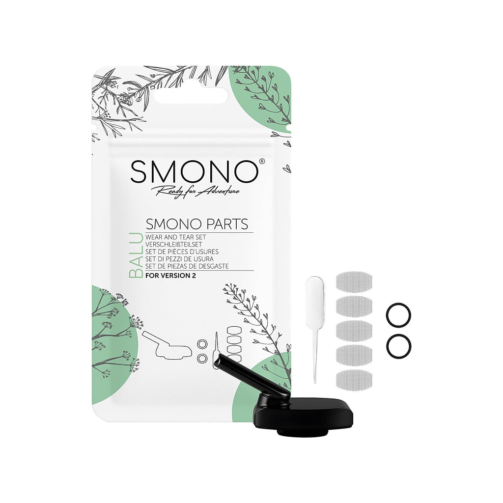 Smono Balu Version 2 Verschleißteileset mit Vorderseite der Originalverpackung