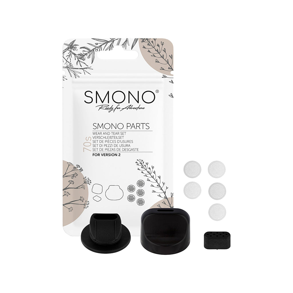 Smono 70s Version 2 Verschleißteileset mit Vorderseite der Originalverpackung