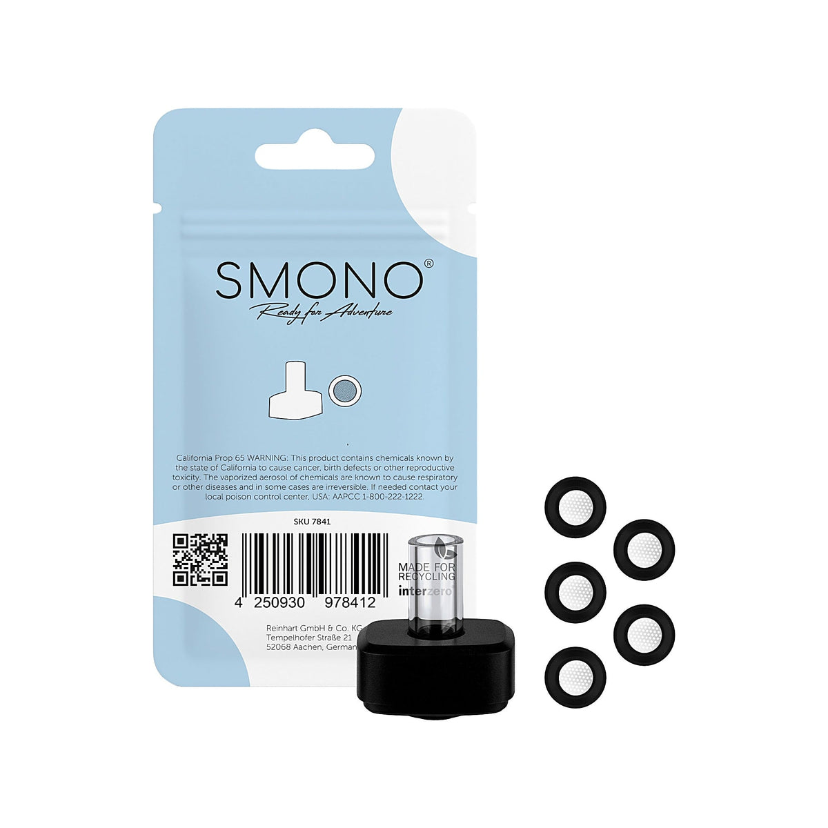 Smono 5 Version 6 Verschleißteileset mit Rückseite der Originalverpackung