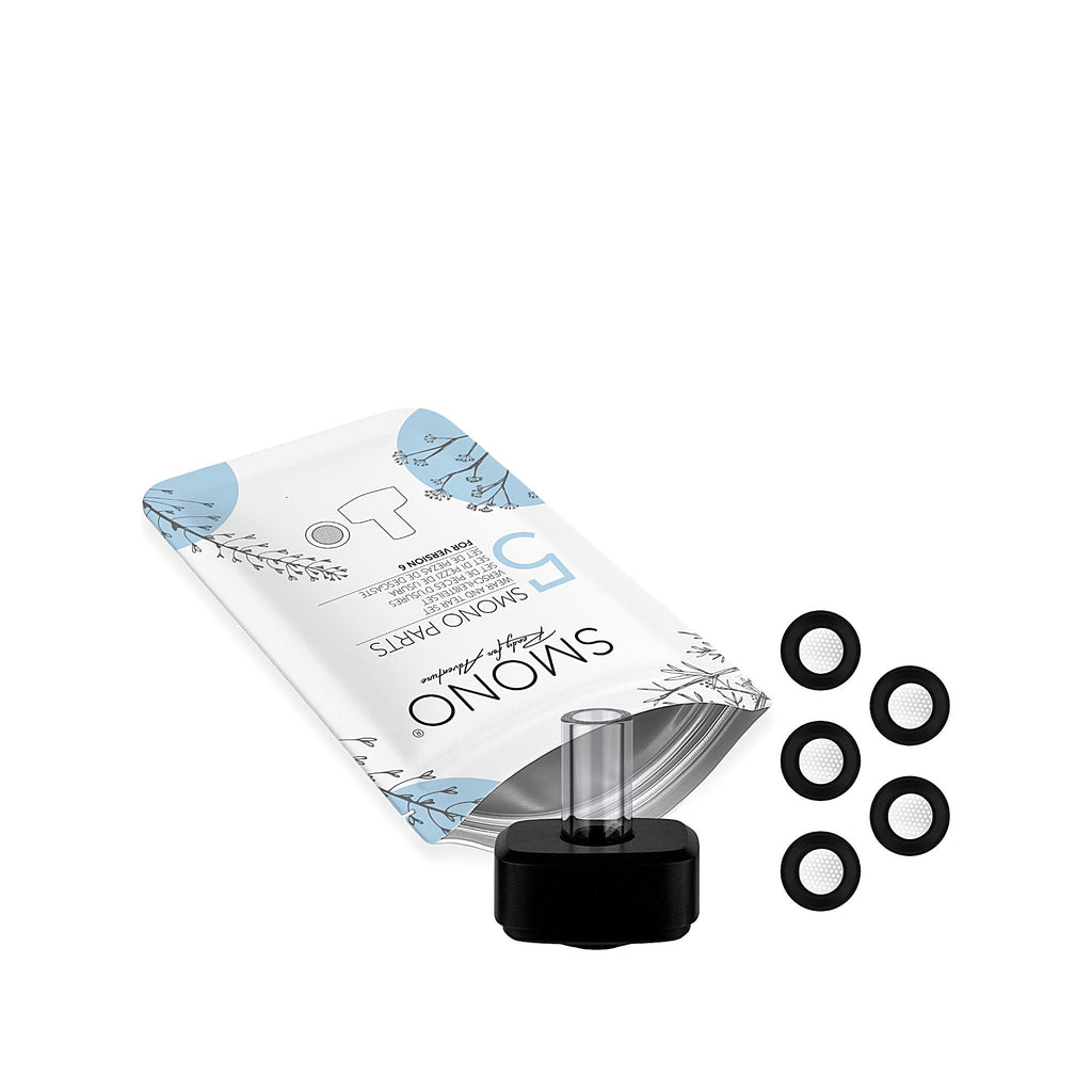 Smono 5 Version 6 Verschleißteileset neben dem Verpackungsbeutel