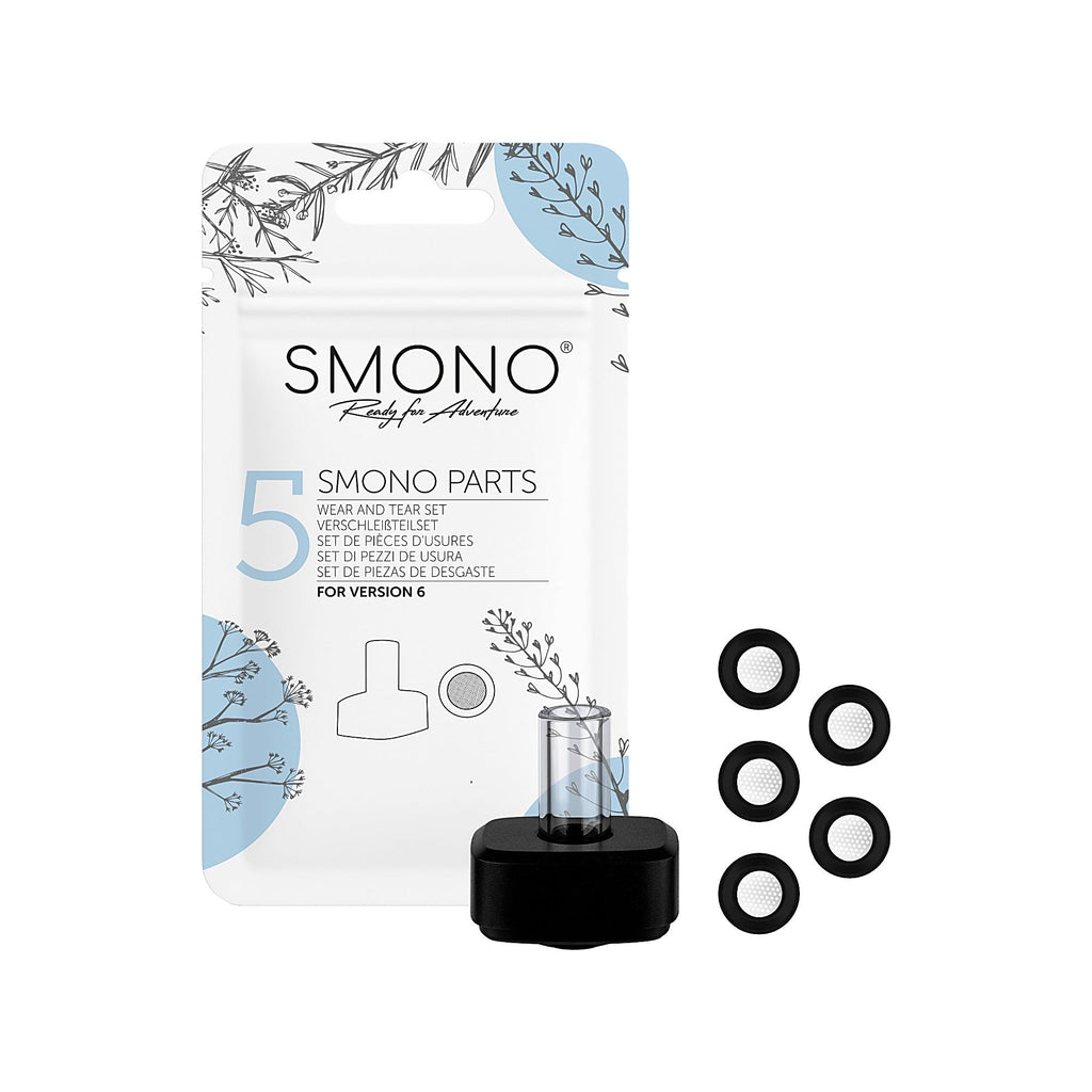 Smono 5 Version 6 Verschleißteileset mit Vorderseite der Originalverpackung