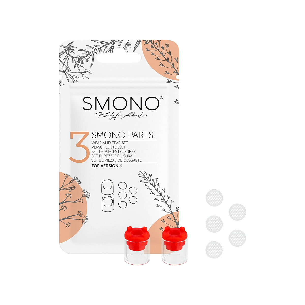 Smono 3 Verschleißteileset mit Siebchen und Wachskapseln