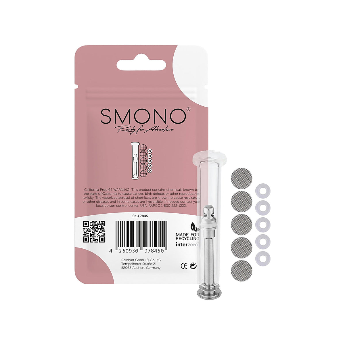 Smono Basic V2 Verschleißteileset mit Verpackungsrückseite