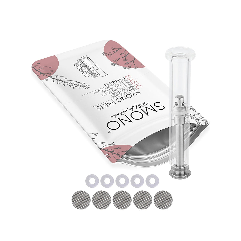 Smono Basic V2 Ersatzteile neben Verpackung