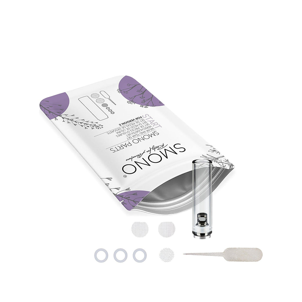 Smono Start Version 2 Verschleißteileset neben dem Verpackungsbeutel