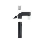 Aufbau des Pivot-Adapters mit Glasanschluss, Kammer und separat benötigter Basis