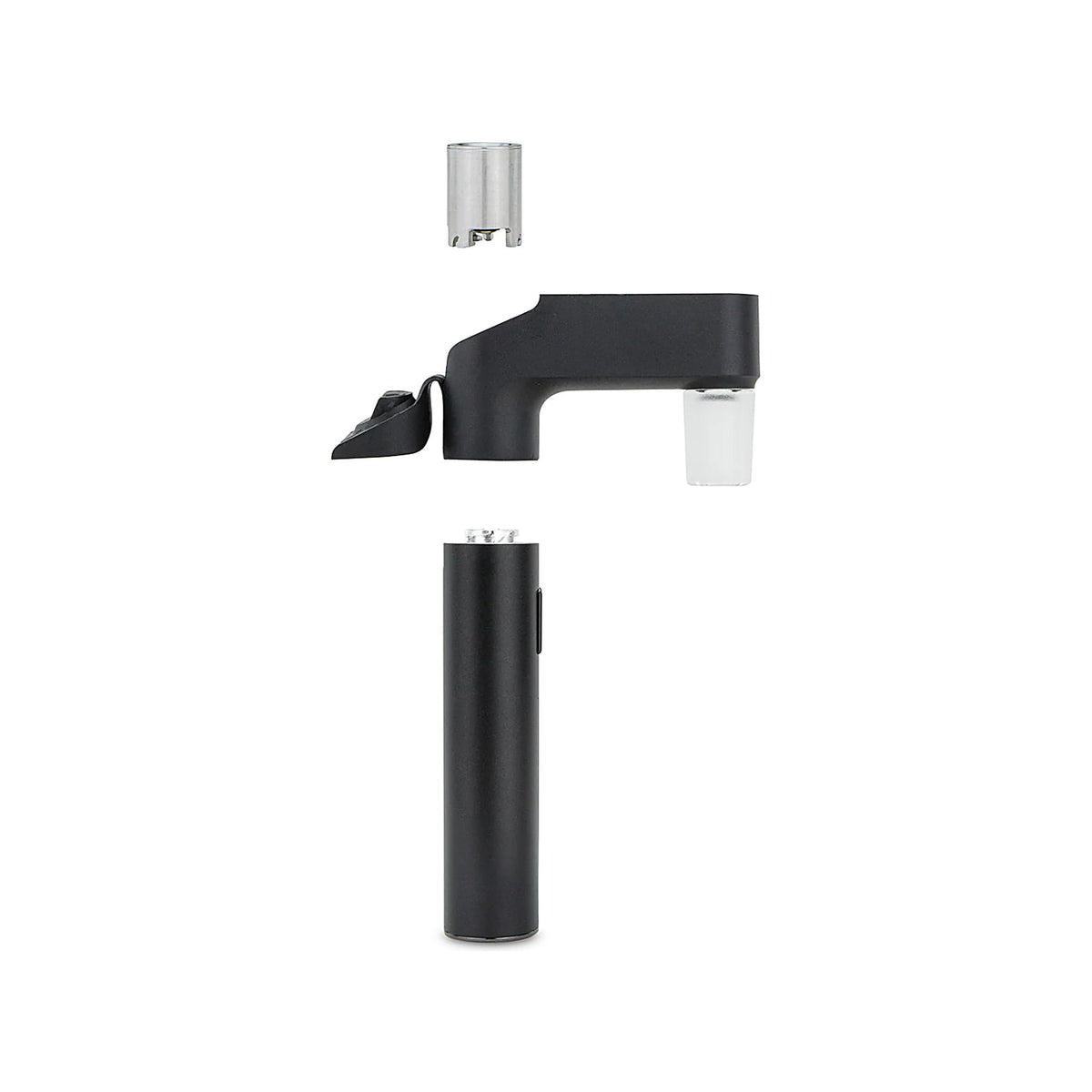 Aufbau des Pivot-Adapters mit Glasanschluss, Kammer und separat benötigter Basis