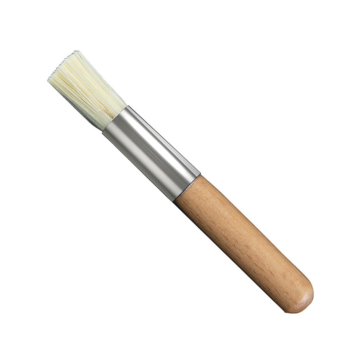 Arizer Reinigungsbürste mit Holzgriff, Metallzwinge und hellen Borsten