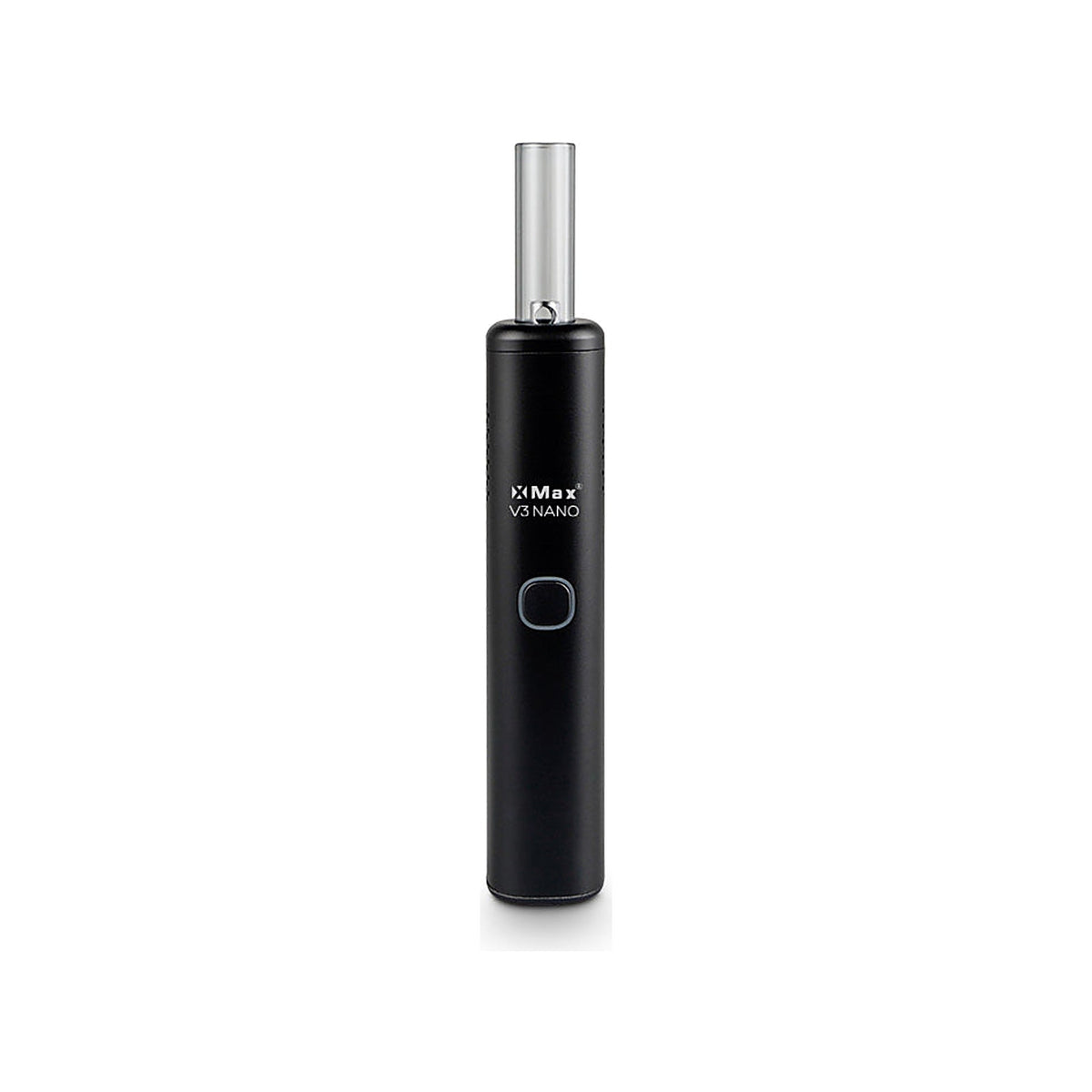 XMAX V3 Nano Schwarz, Vorderansicht mit Glasmundstück