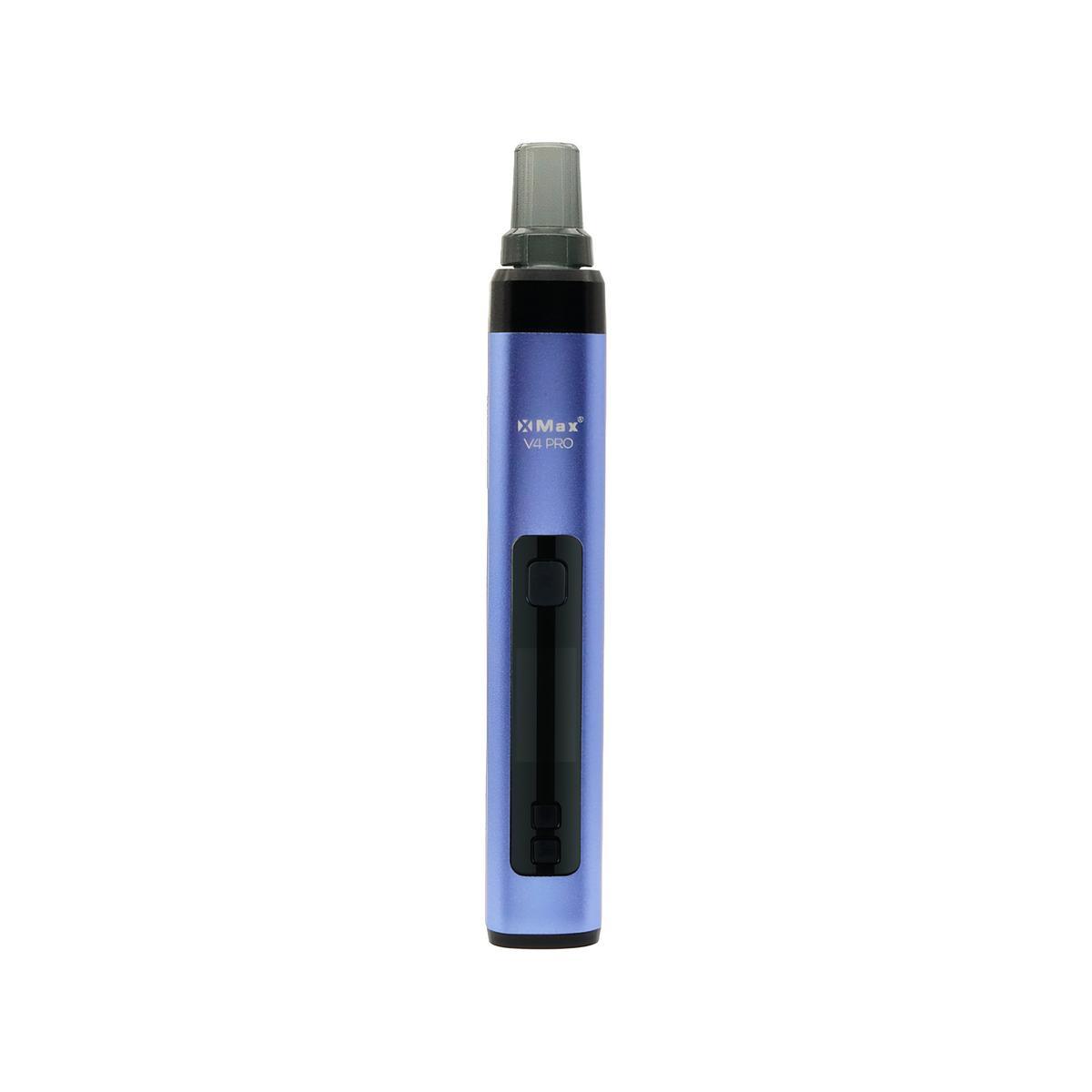 XMAX V4 Pro Lila / Very Peri, Vorderansicht mit Display und Glasmundstück