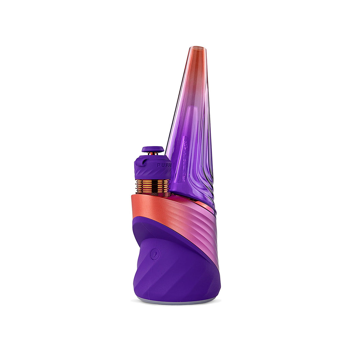 Puffco Peak Pro Plasma mit farbigem Glasaufsatz und 3DXL-Kammer, Seitenansicht