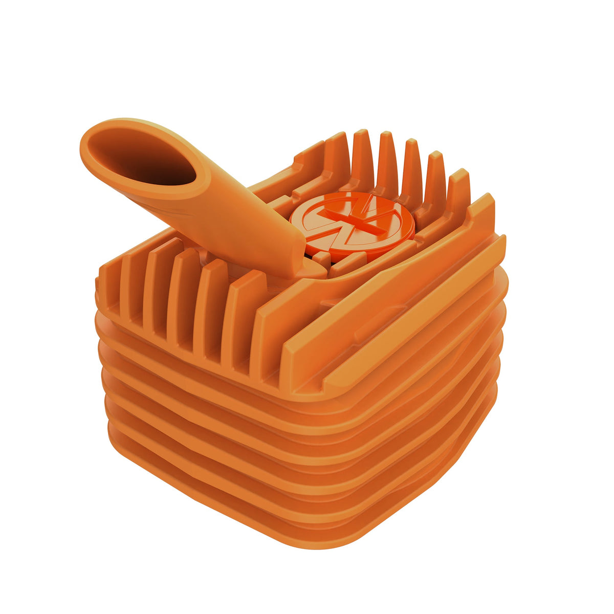 Einzelne VEAZY Kühleinheit Inspiring Orange mit ausgeklapptem Mundstück