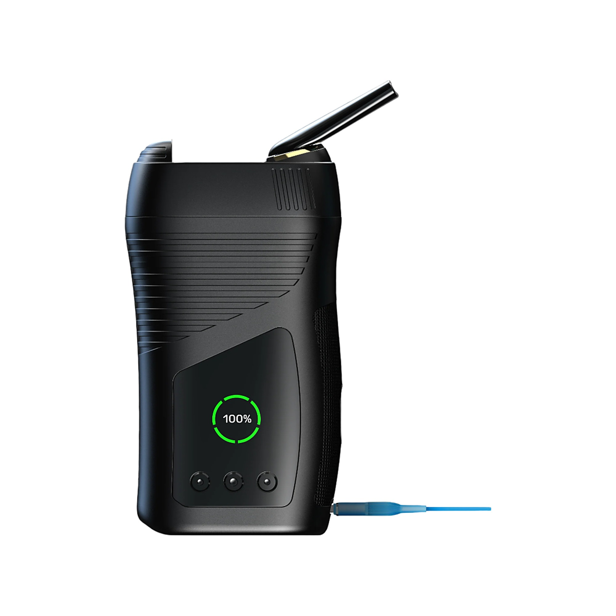 Wolkenkraft LIVE mit geöffnetem Mundstück und angeschlossenem USB-C-Kabel