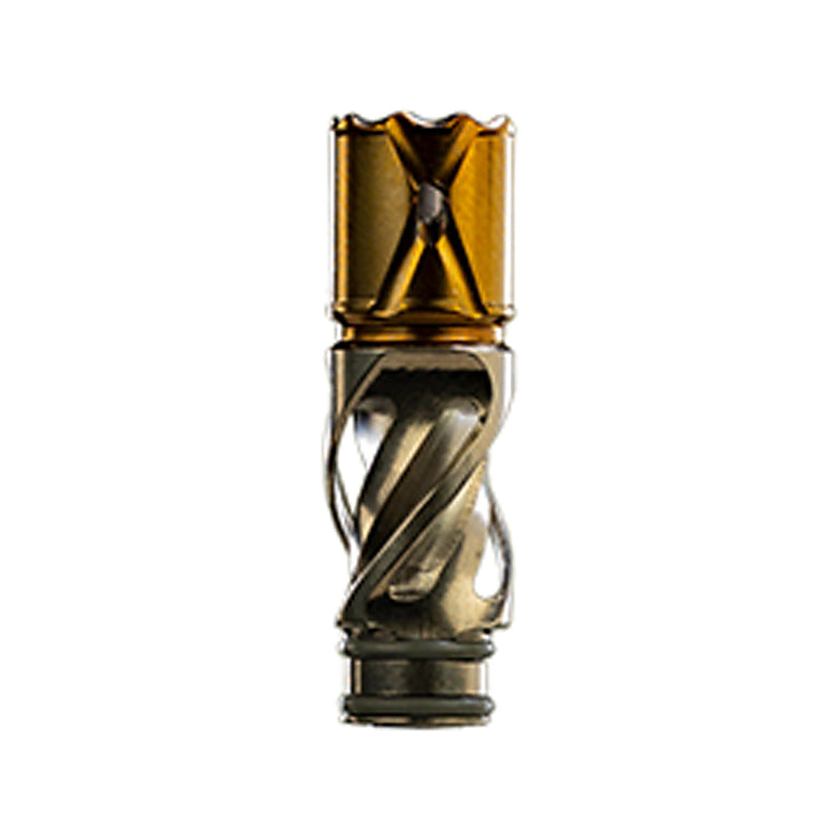 DynaVap Helix Titan-Tip mit goldfarbener Kammer und Dreifachhelix