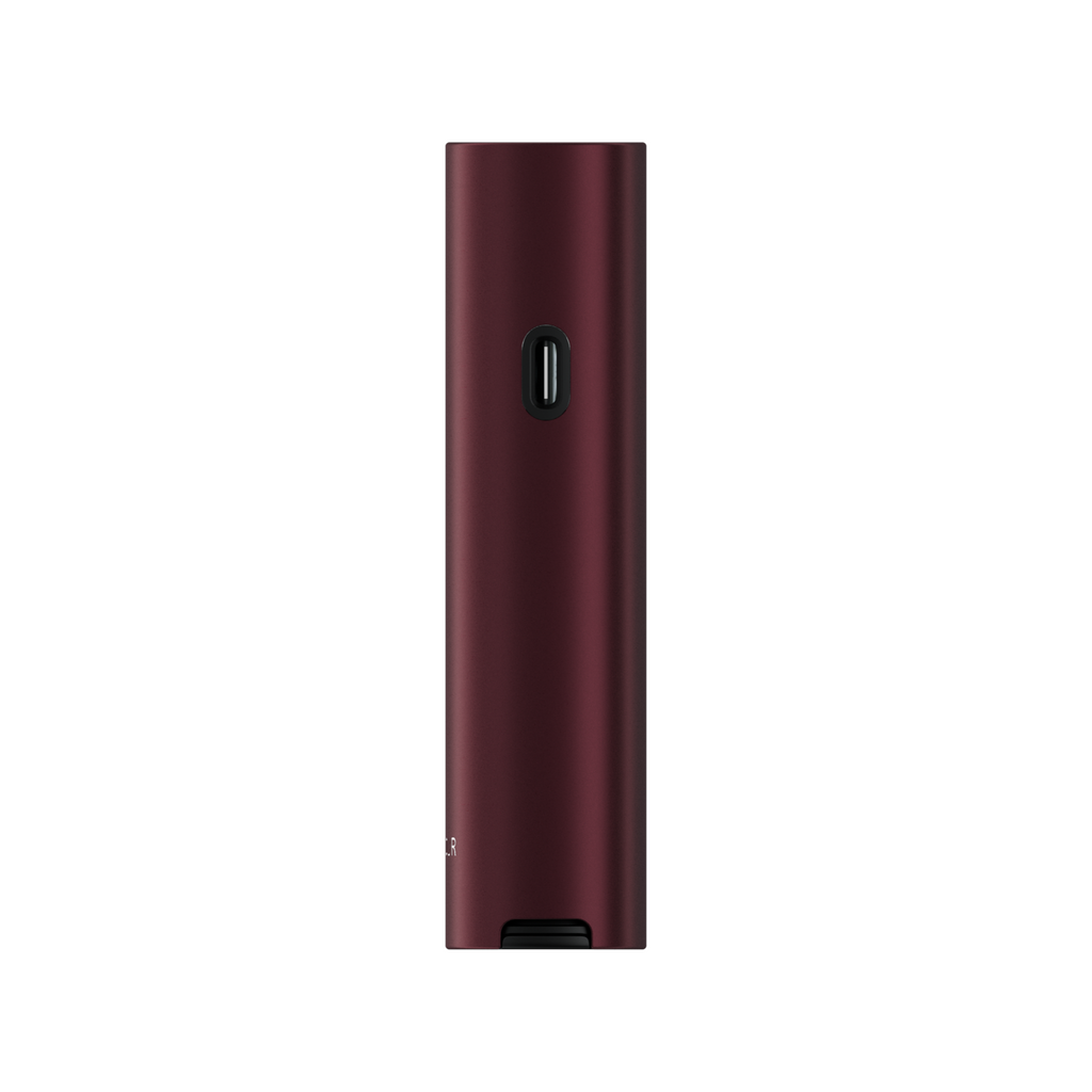 PAX FOUR Oxblood, Seitenansicht mit USB-C-Ladebuchse