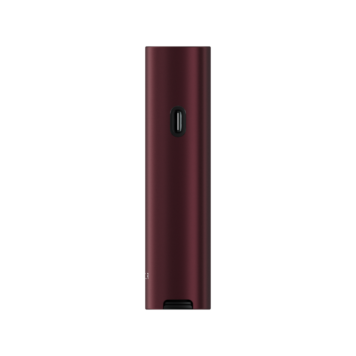 PAX FOUR Oxblood, Seitenansicht mit USB-C-Ladebuchse