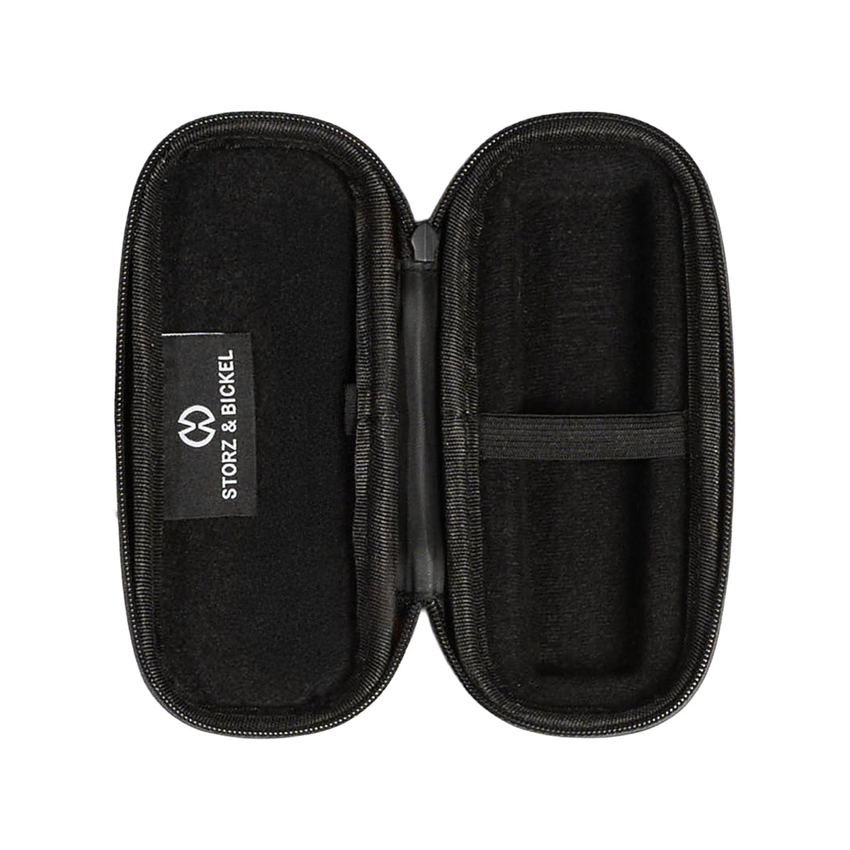 Geöffnetes leeres VEAZY Hardcase Alluring Black mit Haltebändern