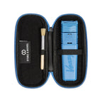 VEAZY Hardcase Dynamic Blue offen mit nicht enthaltenem Gerät und Zubehör als Anwendungsbeispiel