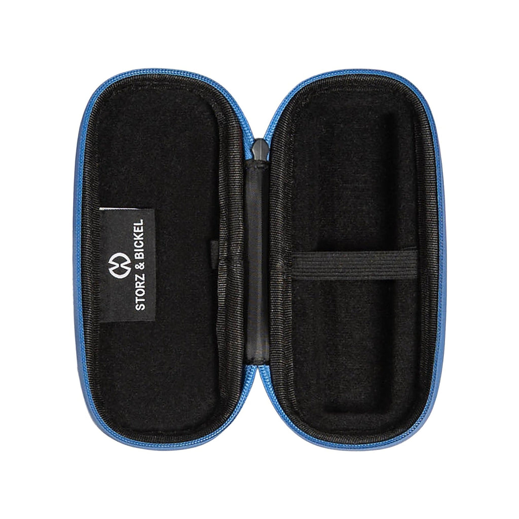 Geöffnetes leeres VEAZY Hardcase Dynamic Blue mit Haltebändern