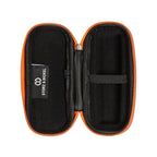Geöffnetes leeres VEAZY Hardcase Inspiring Orange mit Haltebändern