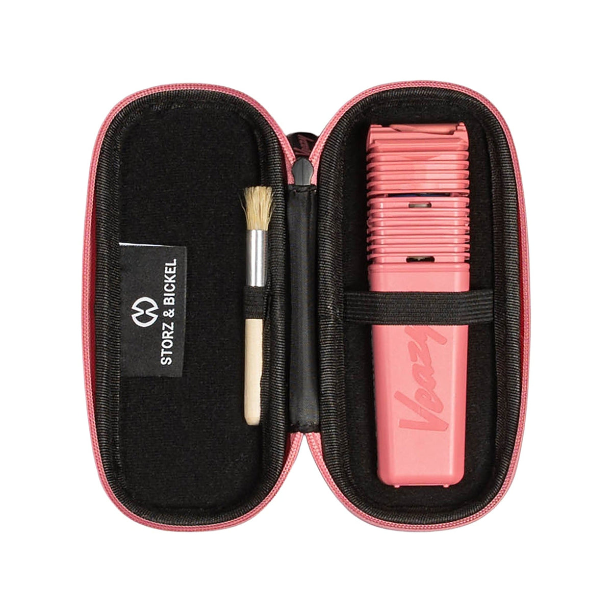 VEAZY Hardcase Charming Pink offen mit nicht enthaltenem Gerät und Zubehör als Anwendungsbeispiel