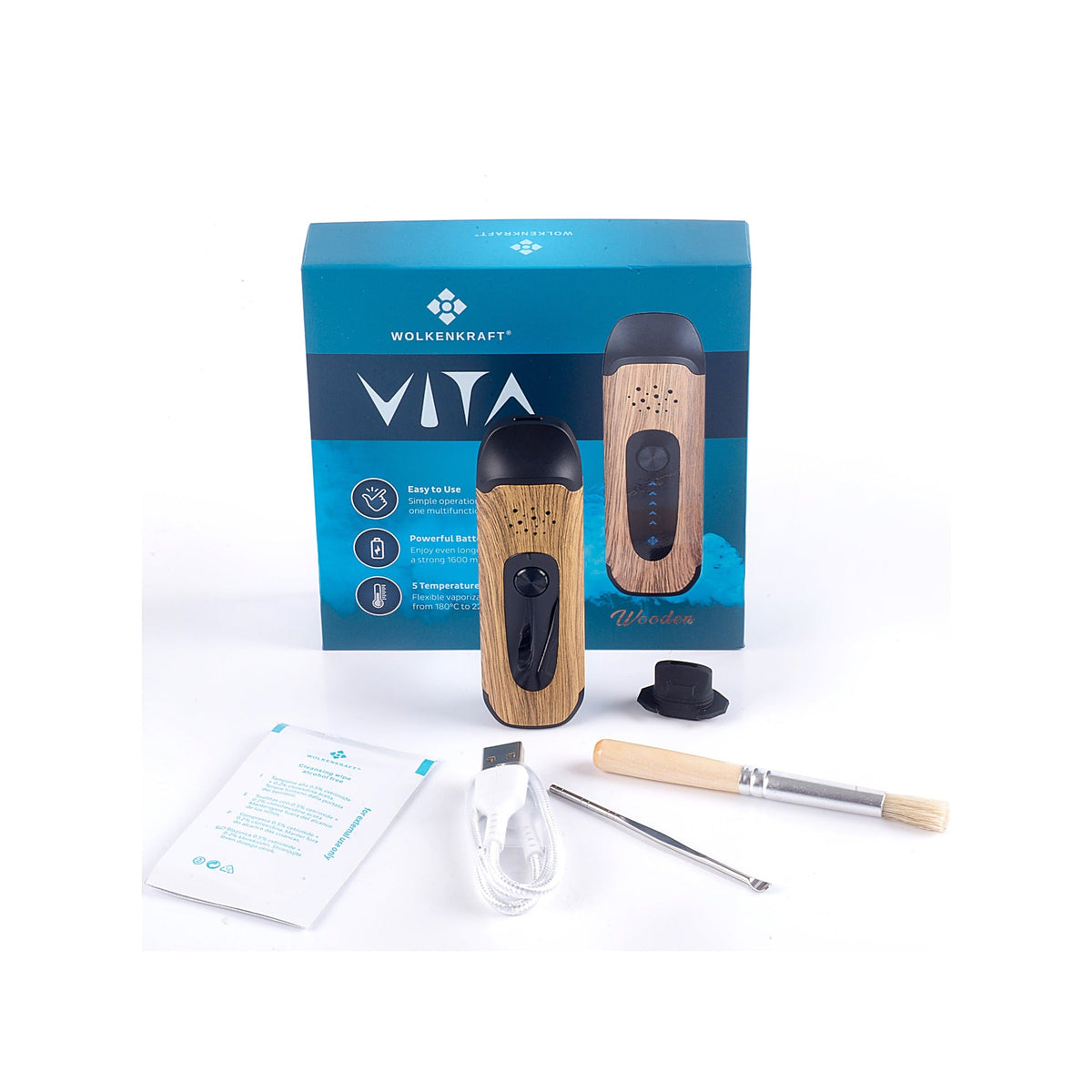 Wolkenkraft ViTA Holzoptik, Gerät und Zubehör mit Originalverpackung