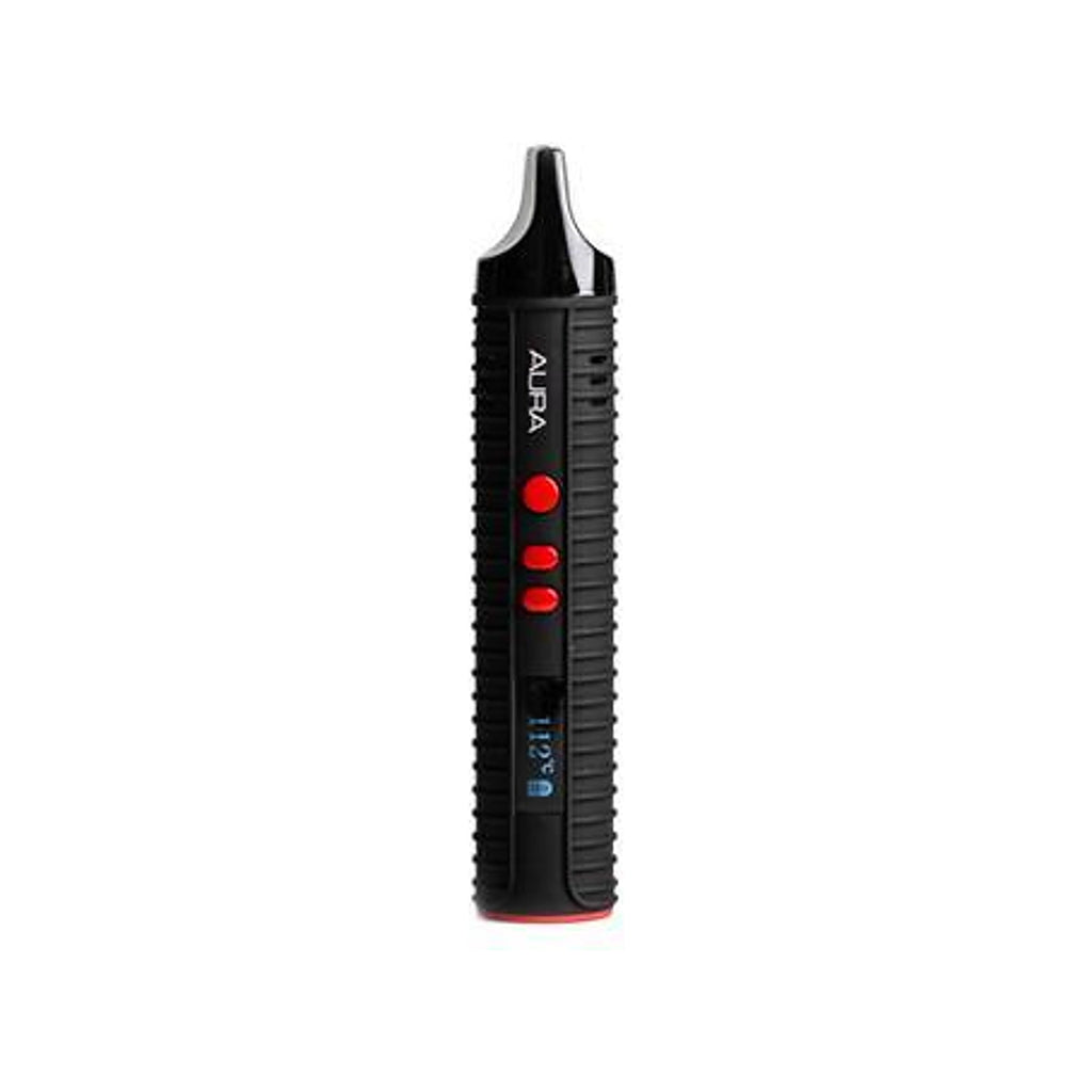 Flowermate Aura in Schwarz mit roten Bedientasten, Gesamtansicht