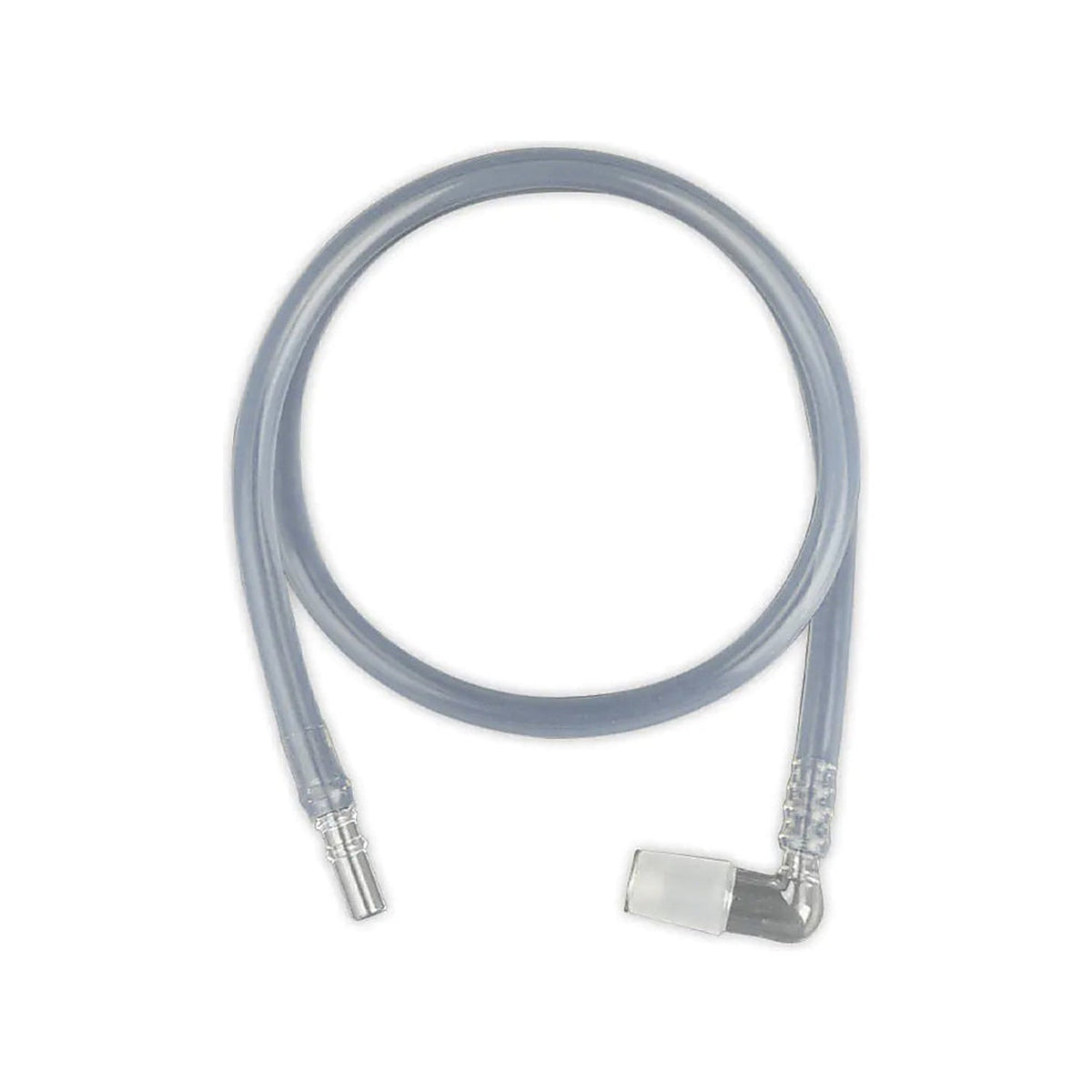 Arizer Silikon-Whip, grauer Schlauch mit Glaswinkel und Glasmundstück als vollständige Garnitur