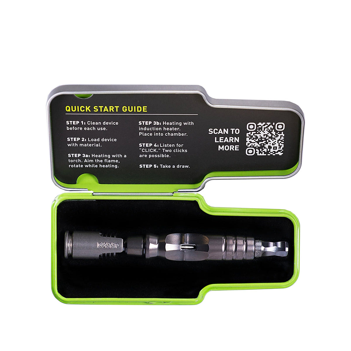 DynaVap HyperDyn mit Hyper Cap in geöffneter Dose