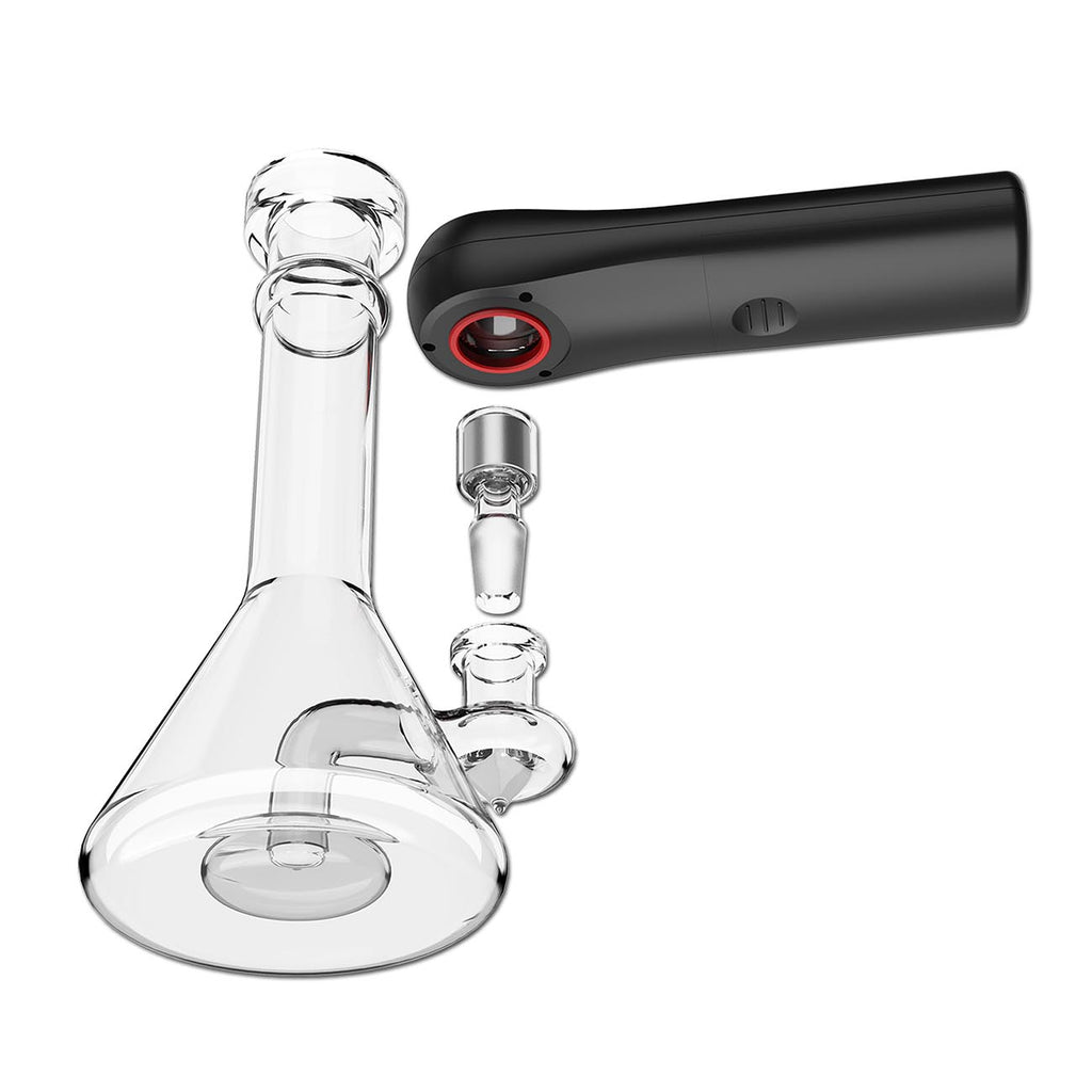 Ispire The Wand an einer Glas-Bong mit Banger